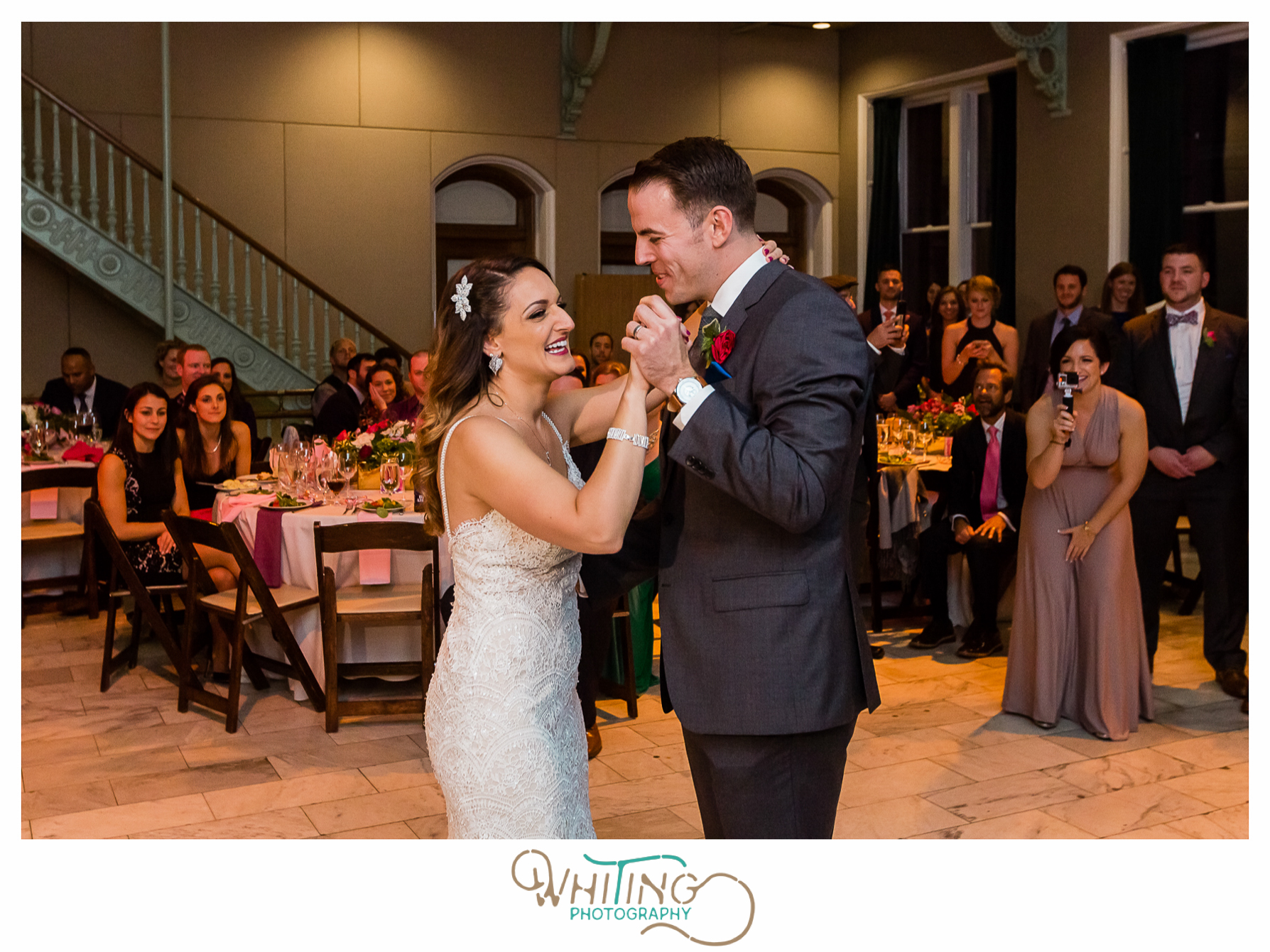 bride and groom first dance at Cambridge Multicultural Arts Center