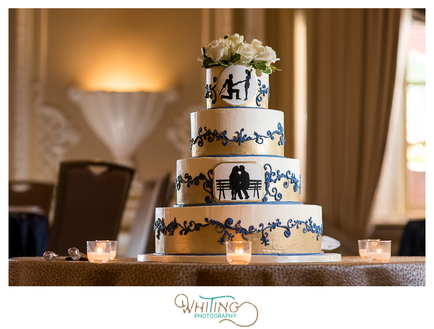 wedding cake at Fairmont Copley Plaza by Cakes to Remember