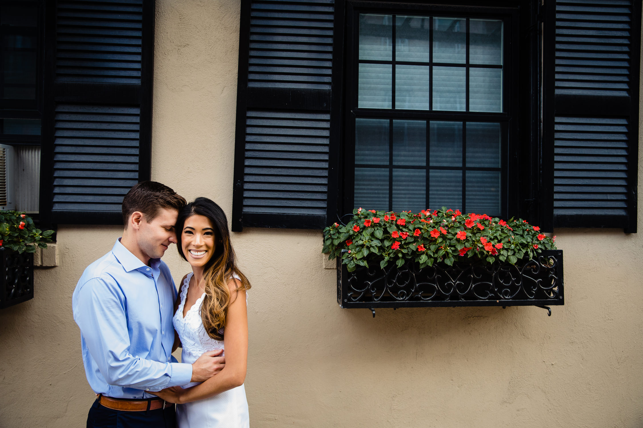 Boston's North End engagement photos