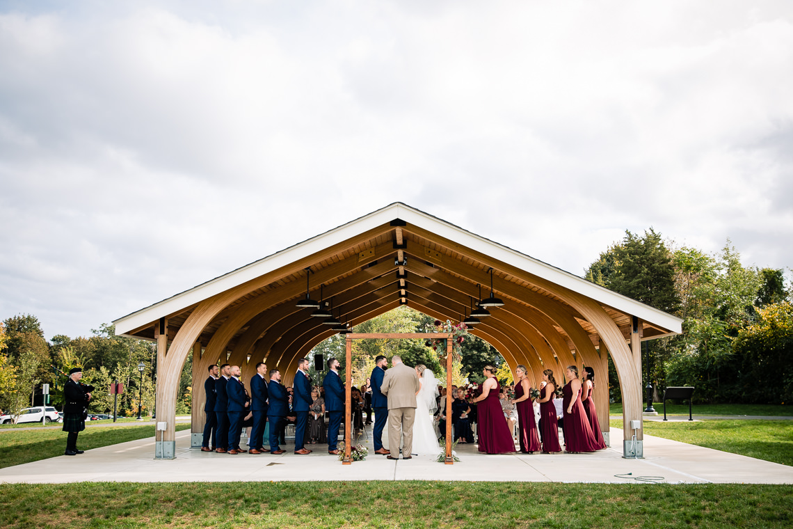Wedding Ceremony at King Oak Hill Park in Weymouth