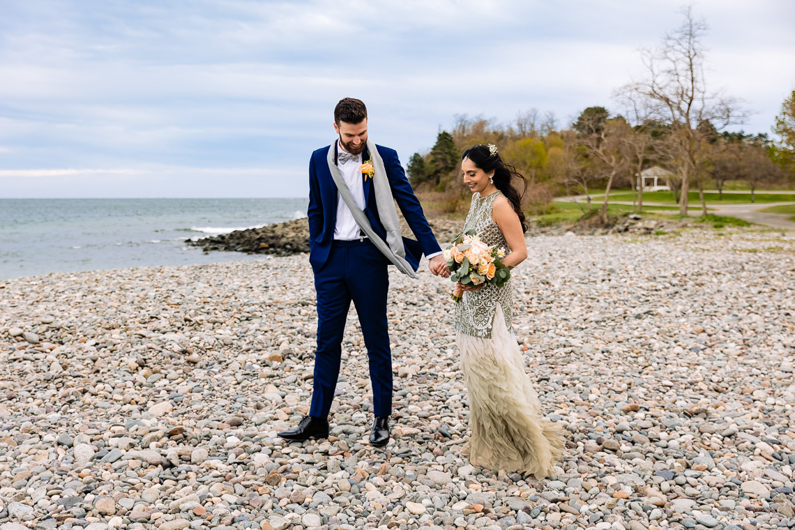 Oceanview of Nahant Wedding on private beach