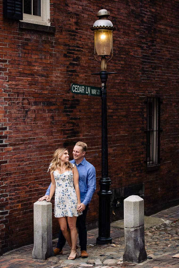 A Snowy Winter Engagement Session in Beacon Hill, Boston