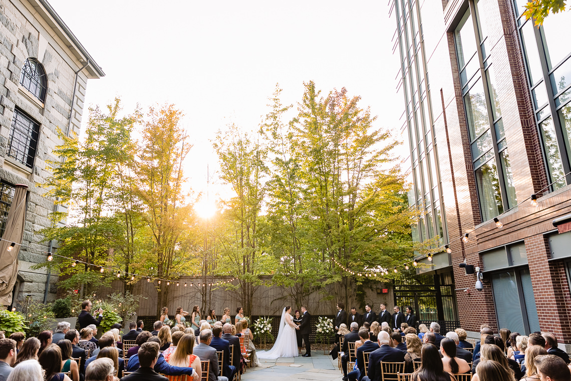 Wedding Ceremony in The Yard at the Liberty Hotel in Boston