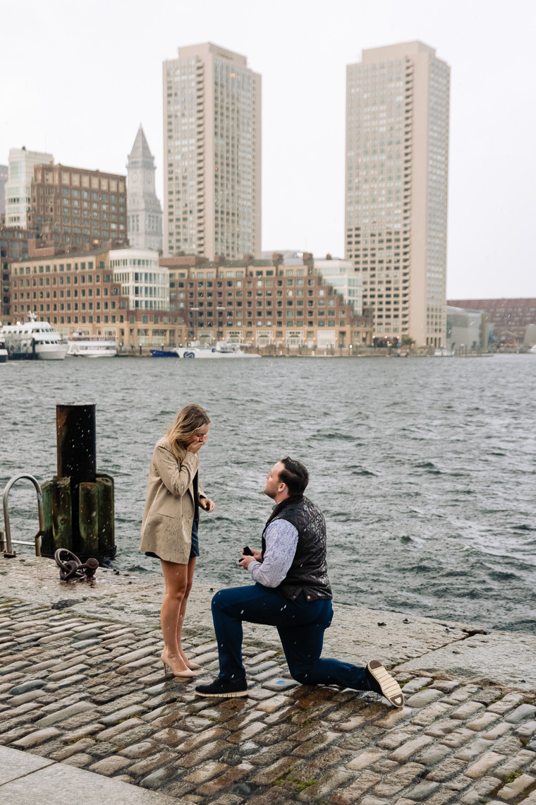 Rainy Boston Seaport Proposal Photos