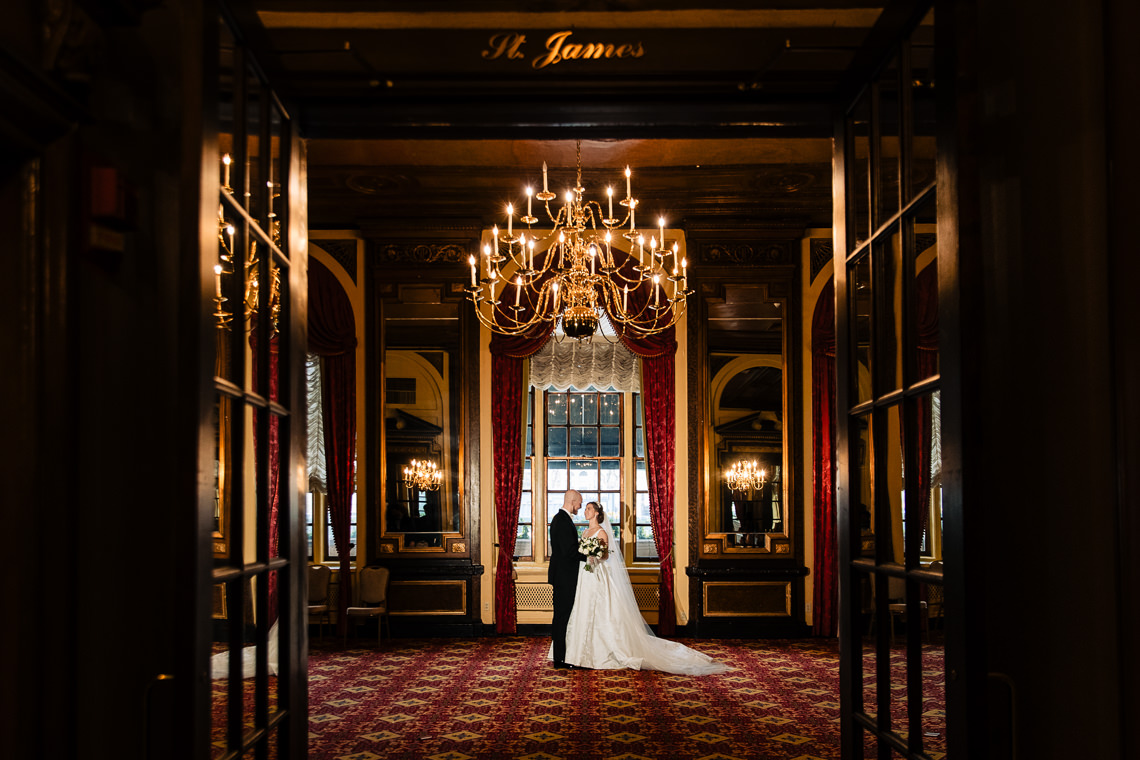 St James Room wedding portraits at the Fairmont Copley